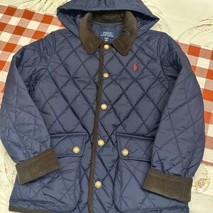 Polo by Ralph Lauren Kids Blue Quilted Puffer Jacket